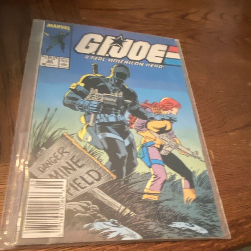 G.I. JOE MARVEL COMIC BOOK #63 VERYGOOD 1987 VINTAGE COLLECTOR PLASTIC PROTECTOR